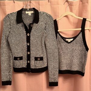 Cormac black and White Sweater Set